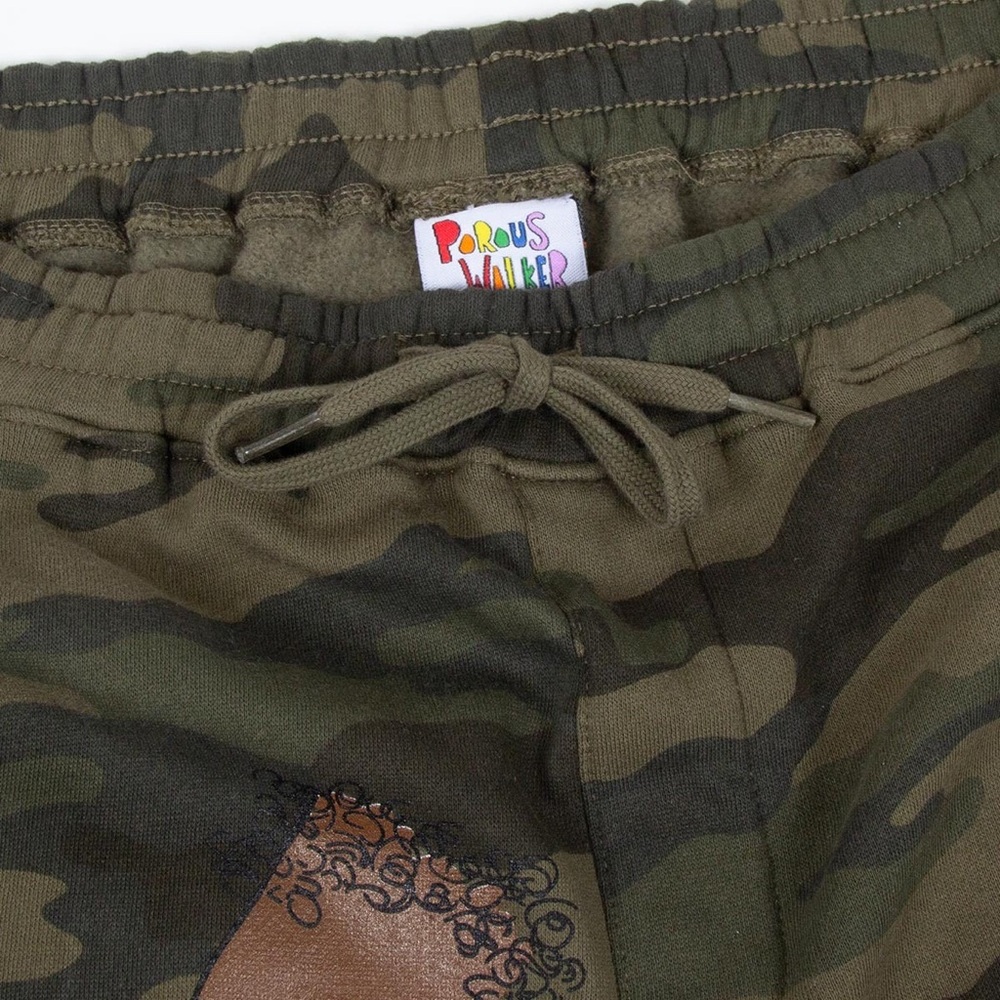 Porous Walker Camo Long Dong Sweatshorts (Chocolate) - Picture 2 of 6